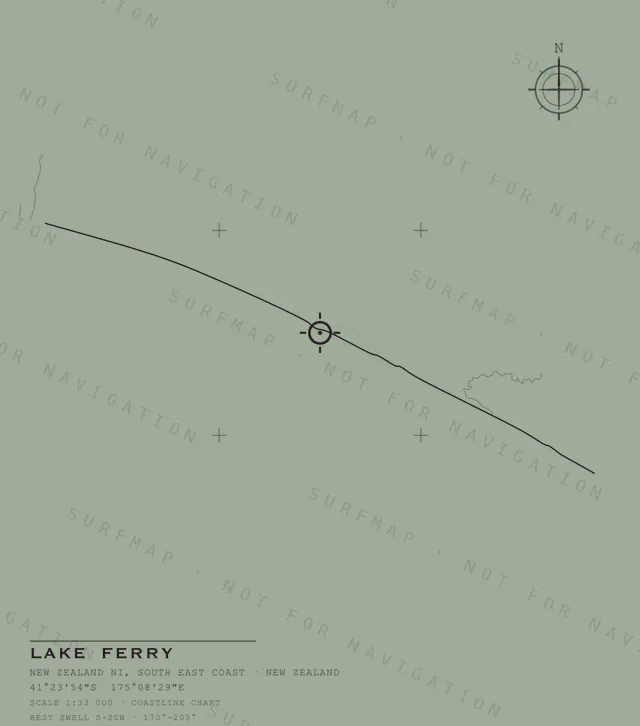 Lake Ferry chart, the full artwork printed on the back
