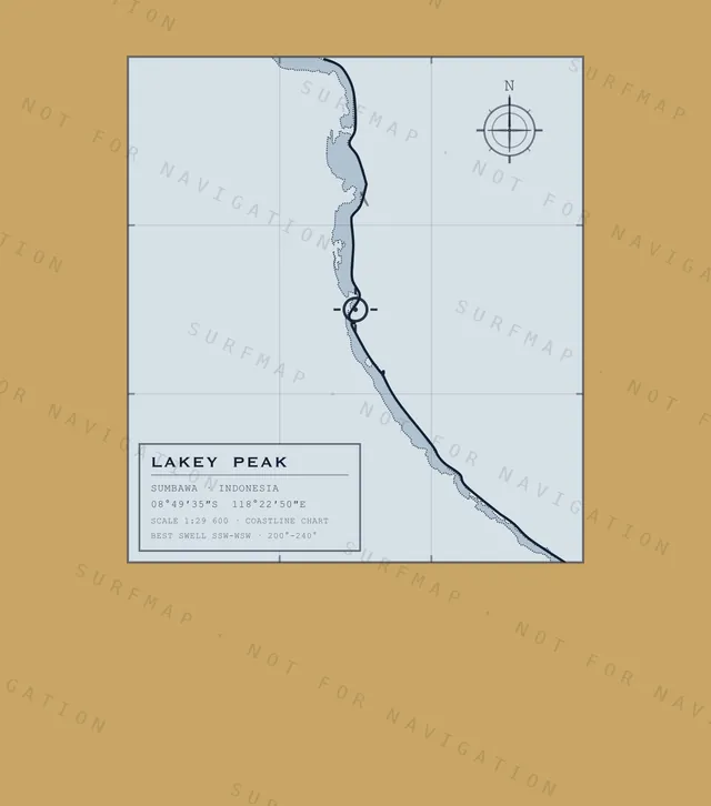 Lakey Peak chart, the full artwork printed on the back