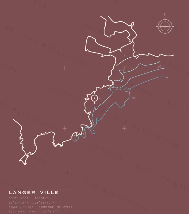 Langer Ville chart, the full artwork printed on the back