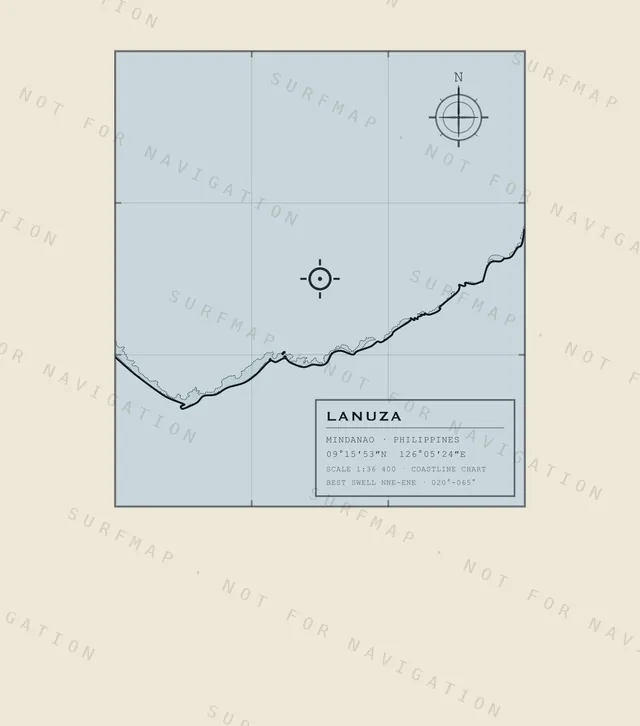 Lanuza chart, the full artwork printed on the back