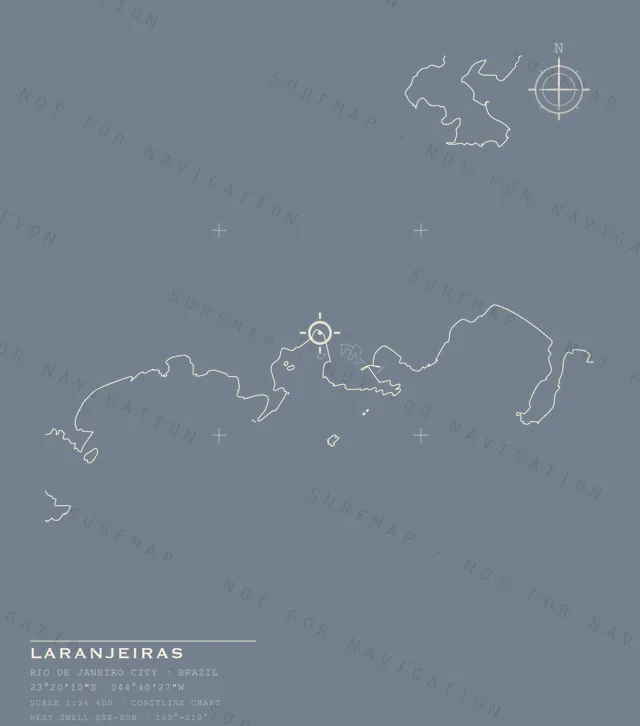 Laranjeiras chart, the full artwork printed on the back