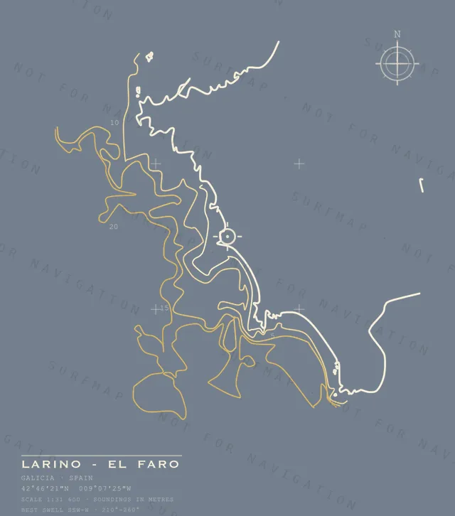 Larino - El Faro chart, the full artwork printed on the back