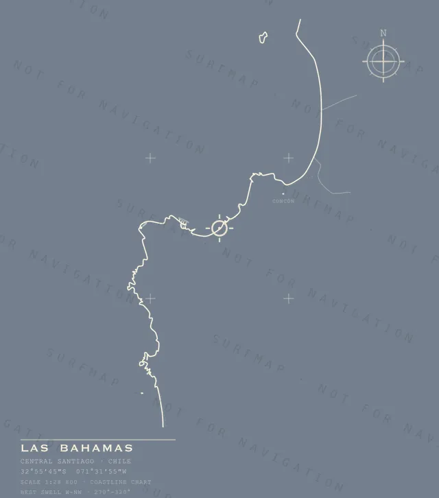 Las Bahamas chart, the full artwork printed on the back