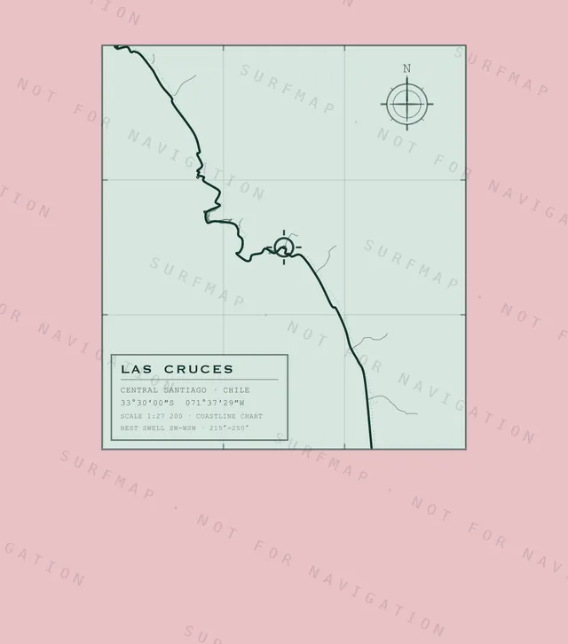 Las Cruces chart, the full artwork printed on the back