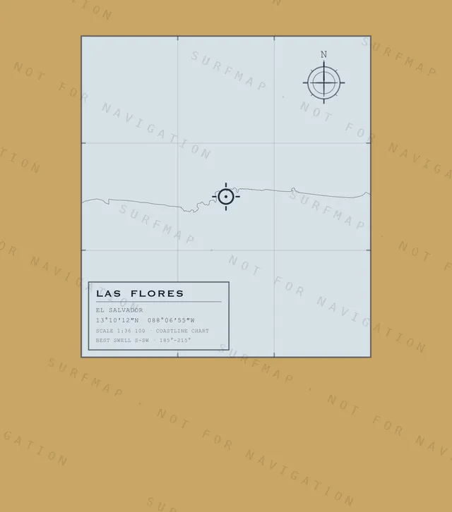 Las Flores chart, the full artwork printed on the back