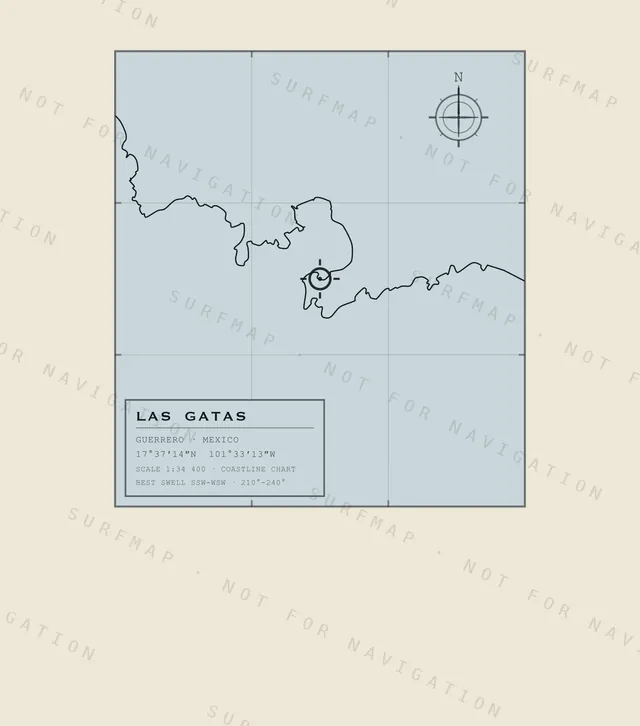 Las Gatas chart, the full artwork printed on the back