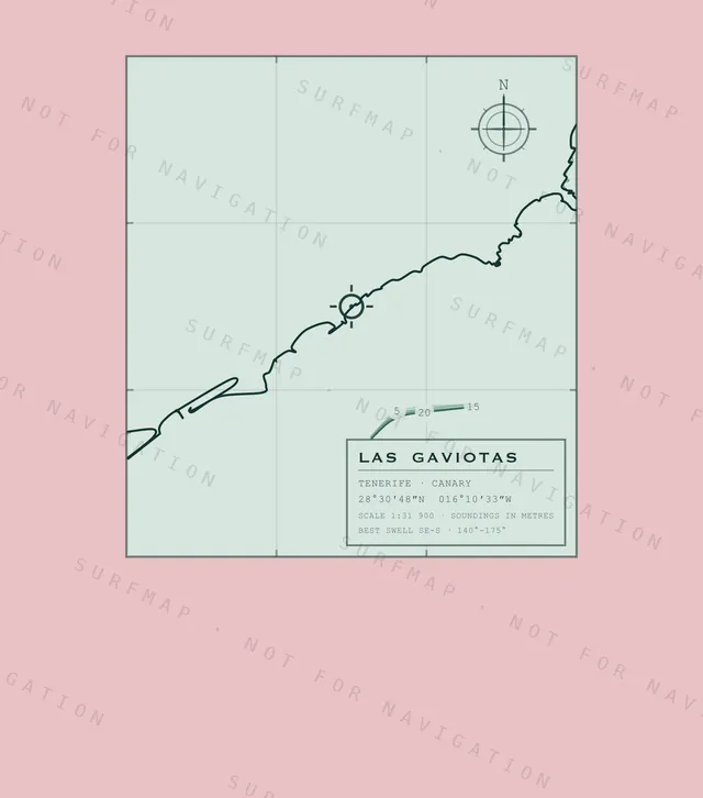 Las Gaviotas chart, the full artwork printed on the back