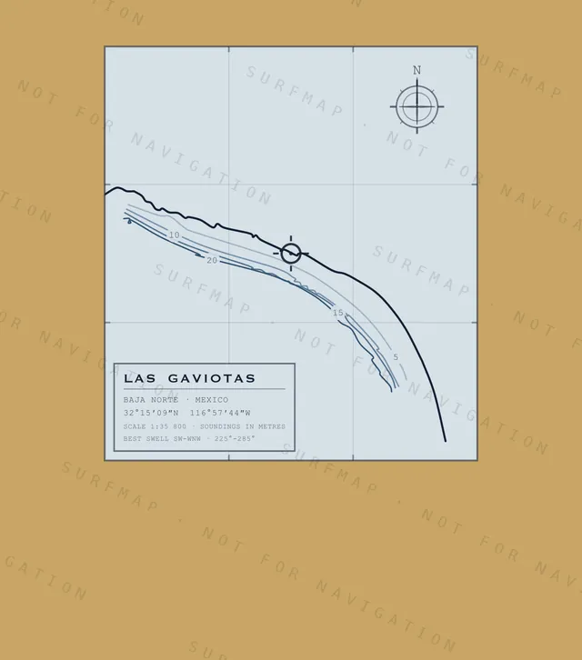 Las Gaviotas chart, the full artwork printed on the back