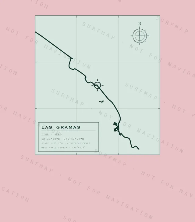 Las Gramas chart, the full artwork printed on the back