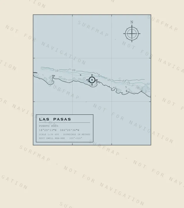 Las Pasas chart, the full artwork printed on the back