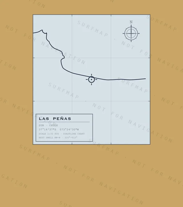 Las Peñas chart, the full artwork printed on the back