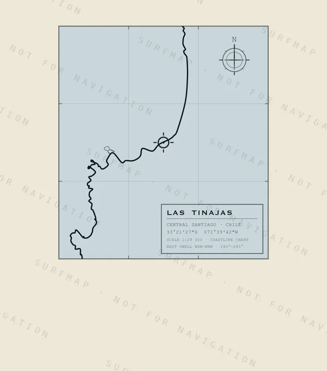 Las Tinajas chart, the full artwork printed on the back