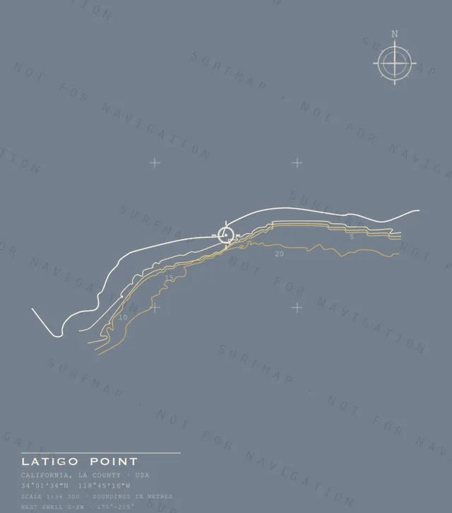 Latigo Point chart, the full artwork printed on the back