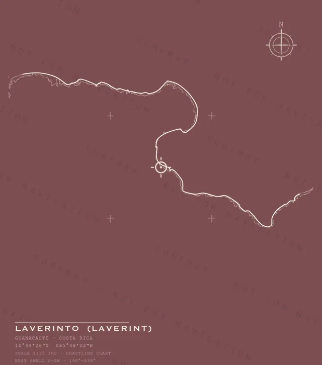 Laverinto (Laverint) chart, the full artwork printed on the back