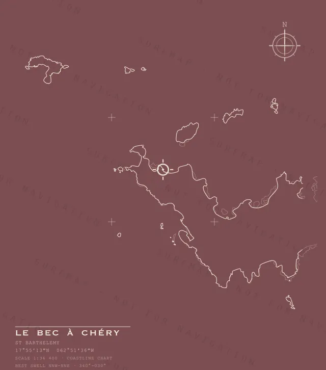 Le Bec à Chéry chart, the full artwork printed on the back