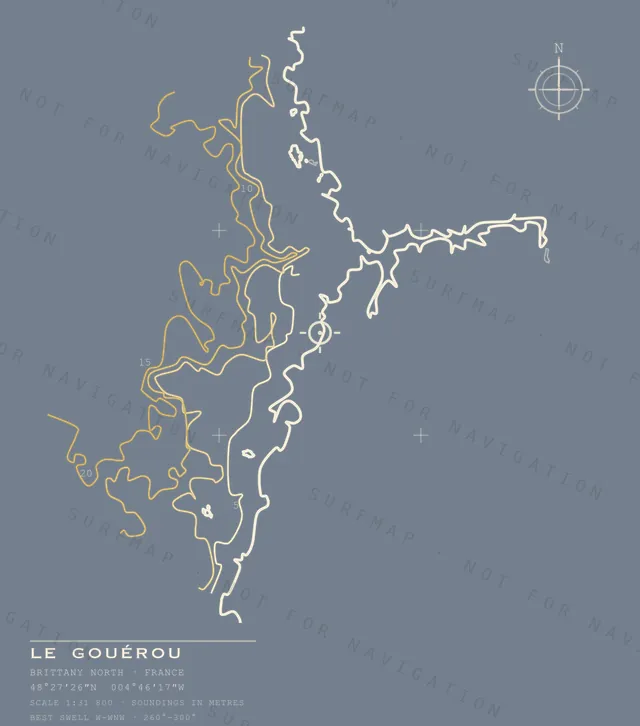 Le Gouérou chart, the full artwork printed on the back