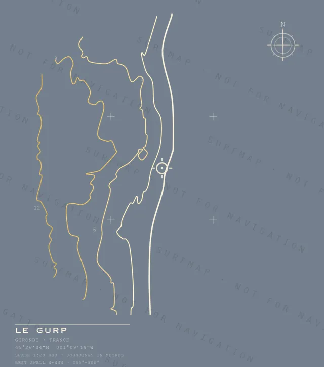 Le Gurp chart, the full artwork printed on the back