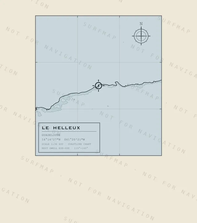 Le Helleux chart, the full artwork printed on the back