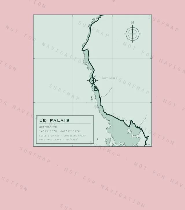 Le Palais chart, the full artwork printed on the back