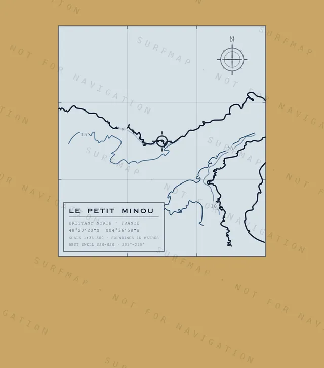 Le Petit Minou chart, the full artwork printed on the back