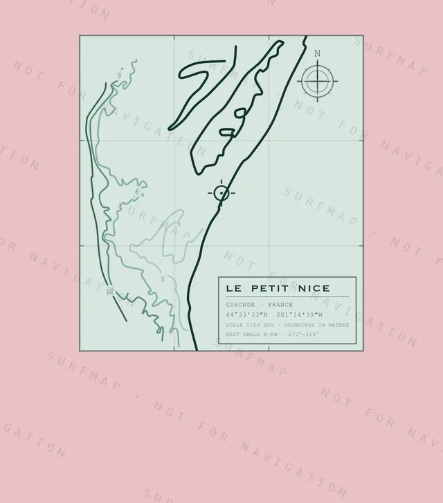 Le Petit Nice chart, the full artwork printed on the back
