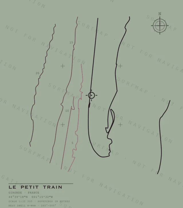 Le Petit Train chart, the full artwork printed on the back