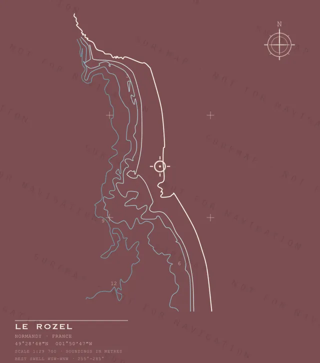 Le Rozel chart, the full artwork printed on the back