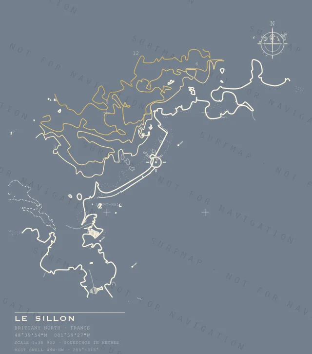 Le Sillon chart, the full artwork printed on the back