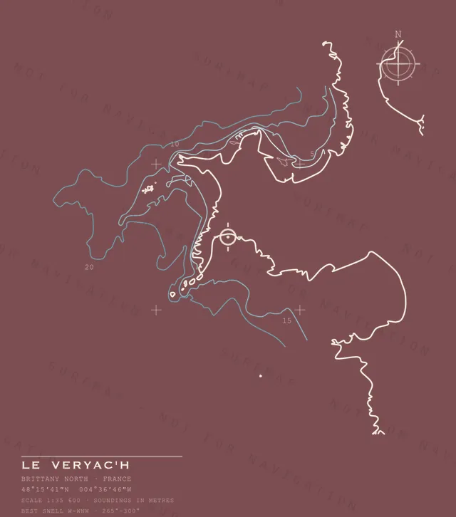 Le Veryac'h chart, the full artwork printed on the back