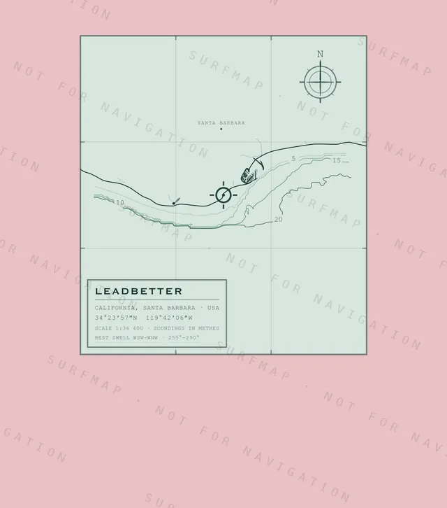 Leadbetter chart, the full artwork printed on the back