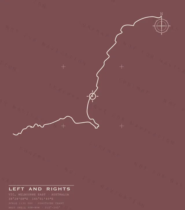 Left and Rights chart, the full artwork printed on the back