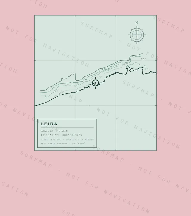 Leira chart, the full artwork printed on the back
