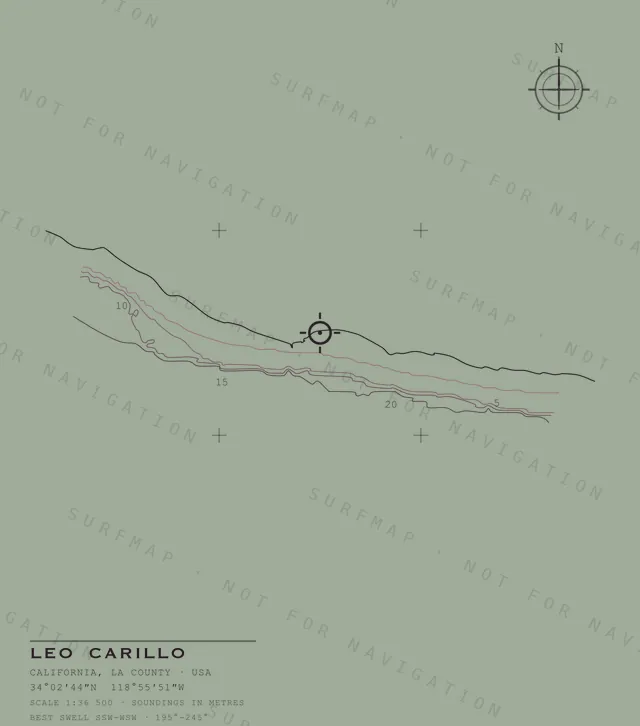Leo Carillo chart, the full artwork printed on the back
