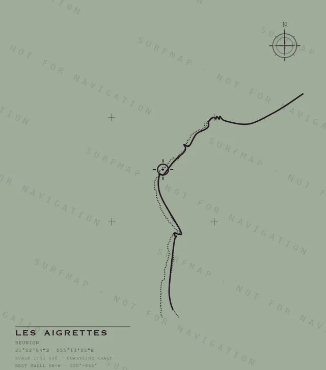 Les Aigrettes chart, the full artwork printed on the back