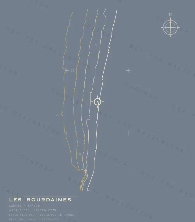 Les Bourdaines chart, the full artwork printed on the back