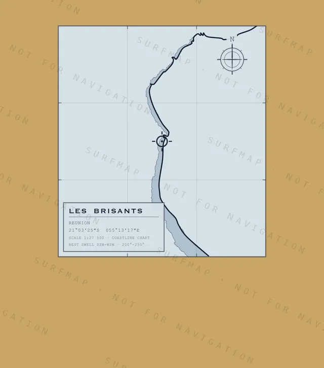 Les Brisants chart, the full artwork printed on the back