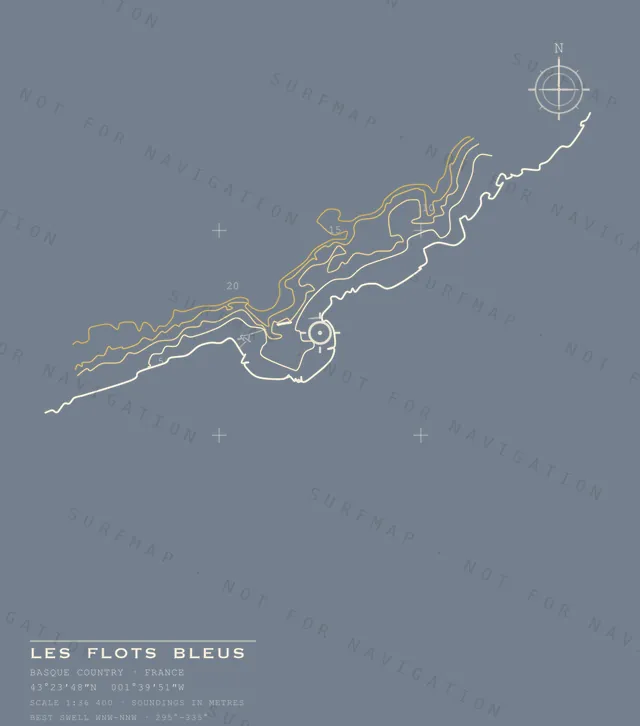 Les Flots Bleus chart, the full artwork printed on the back
