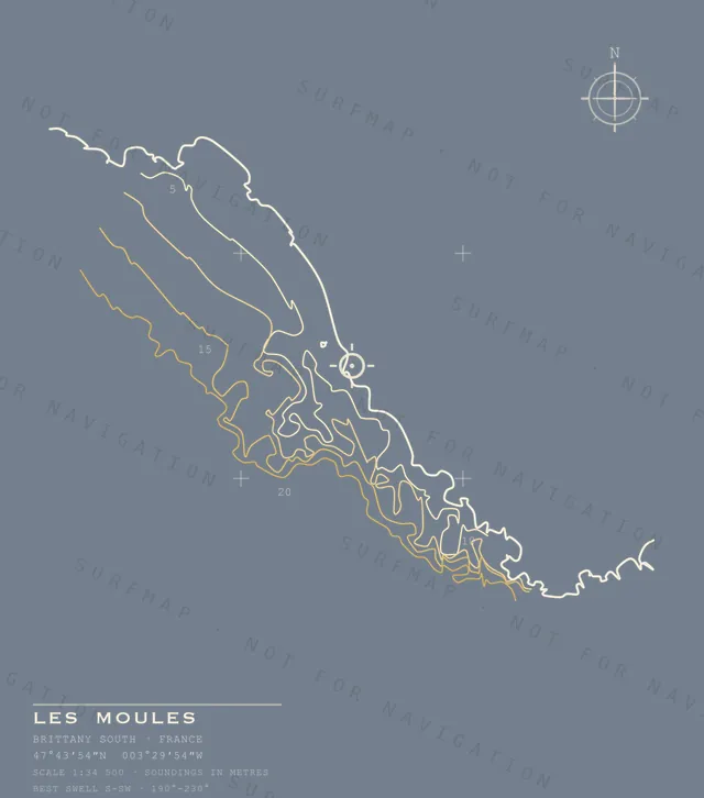 Les Moules chart, the full artwork printed on the back