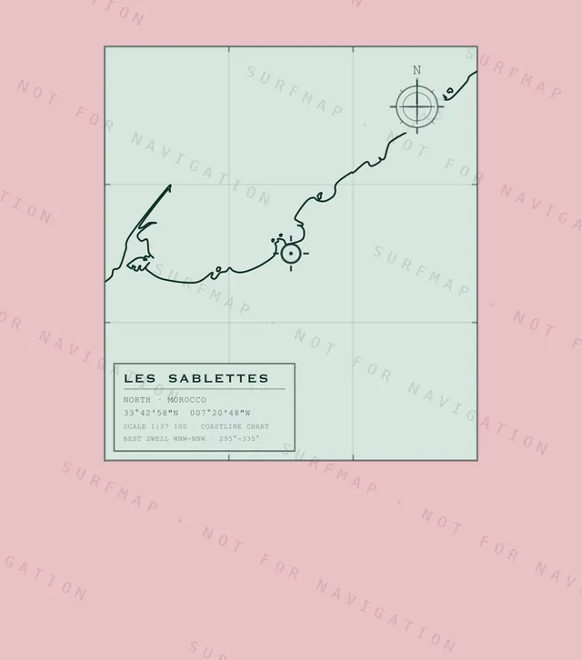 Les Sablettes chart, the full artwork printed on the back