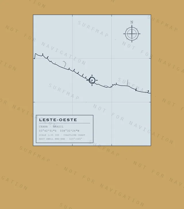 Leste-Oeste chart, the full artwork printed on the back