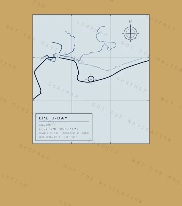Li'l J-Bay chart, the full artwork printed on the back