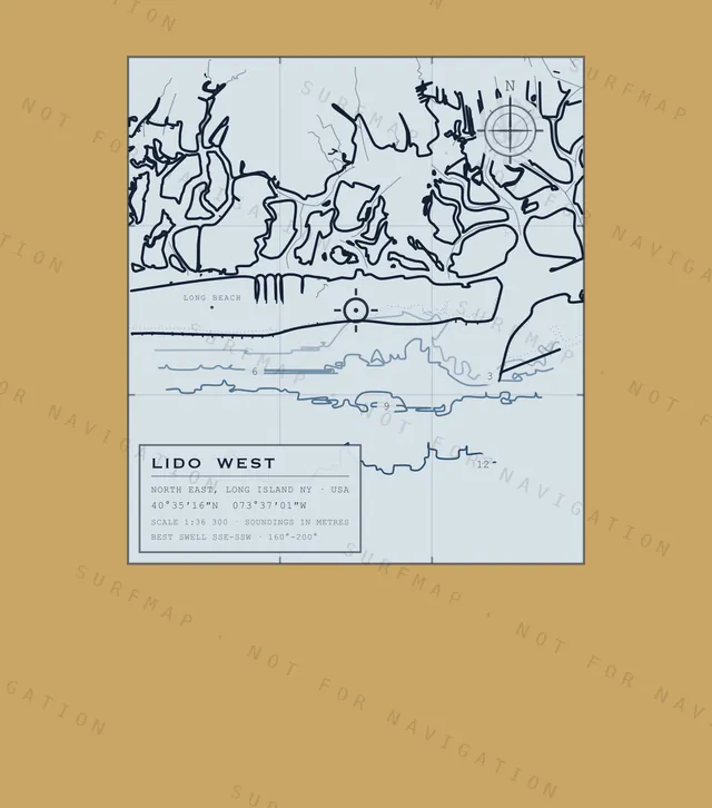 Lido West chart, the full artwork printed on the back