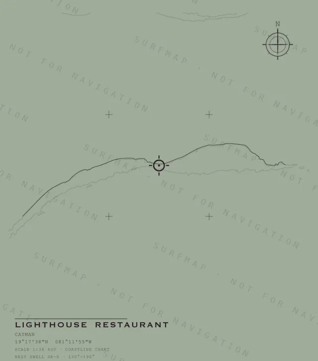 Lighthouse Restaurant chart, the full artwork printed on the back