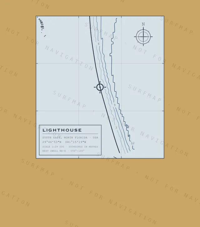 Lighthouse chart, the full artwork printed on the back