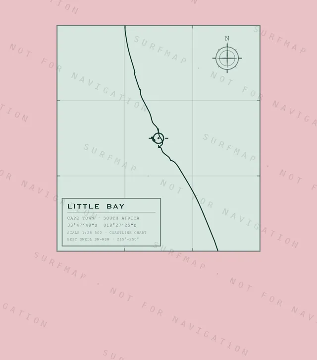Little Bay chart, the full artwork printed on the back