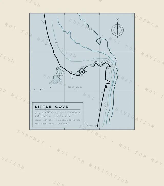 Little Cove chart, the full artwork printed on the back