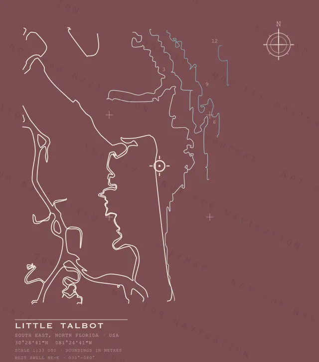 Little Talbot chart, the full artwork printed on the back