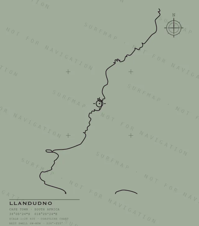 Llandudno chart, the full artwork printed on the back