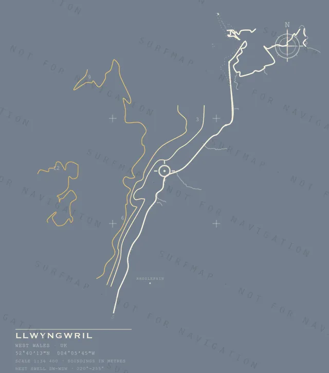 Llwyngwril chart, the full artwork printed on the back
