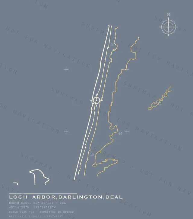 Loch Arbor,Darlington,Deal chart, the full artwork printed on the back